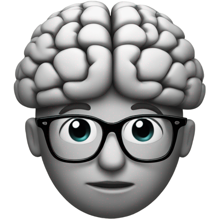 Brain with glasses  emoji