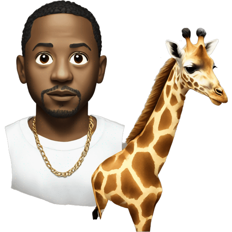 Kendrick lamar on a giraffe emoji