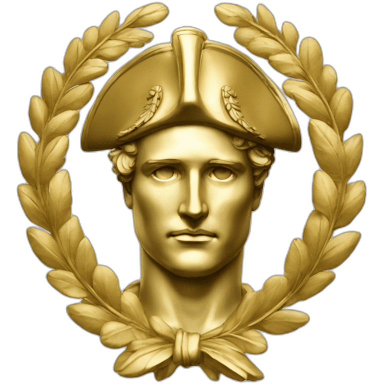 Laurel wreath napoleon golden statue emoji