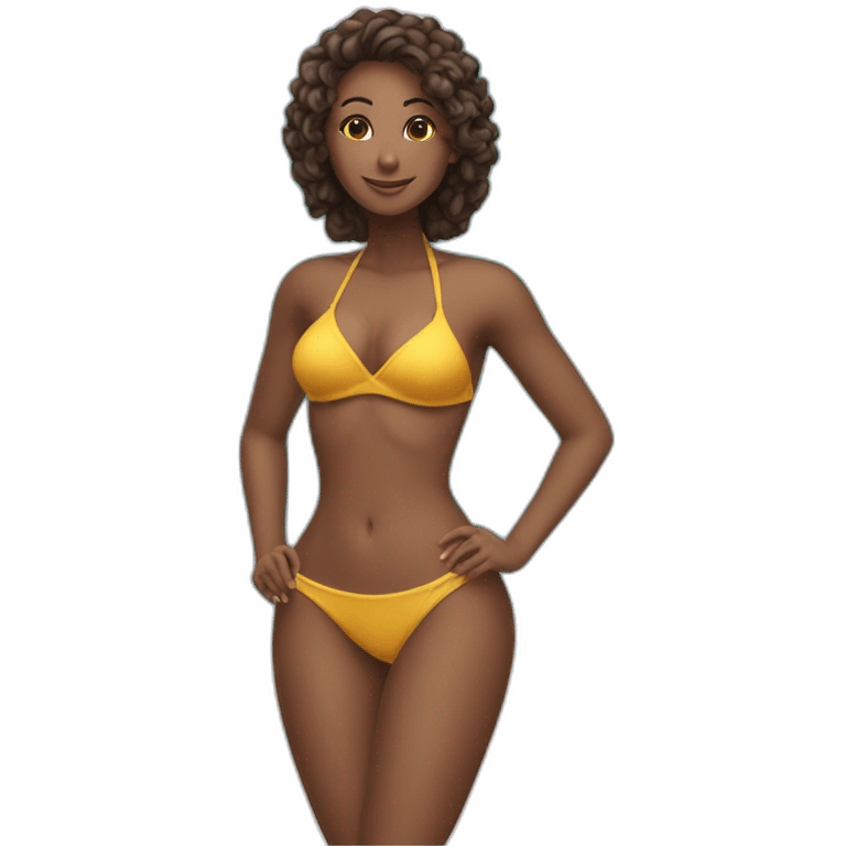 Slim-fit woman bikini posing (beach body) emoji