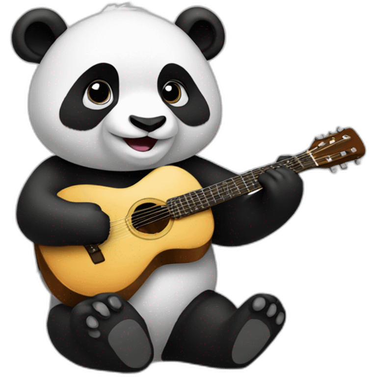 Panda with guitar emoji