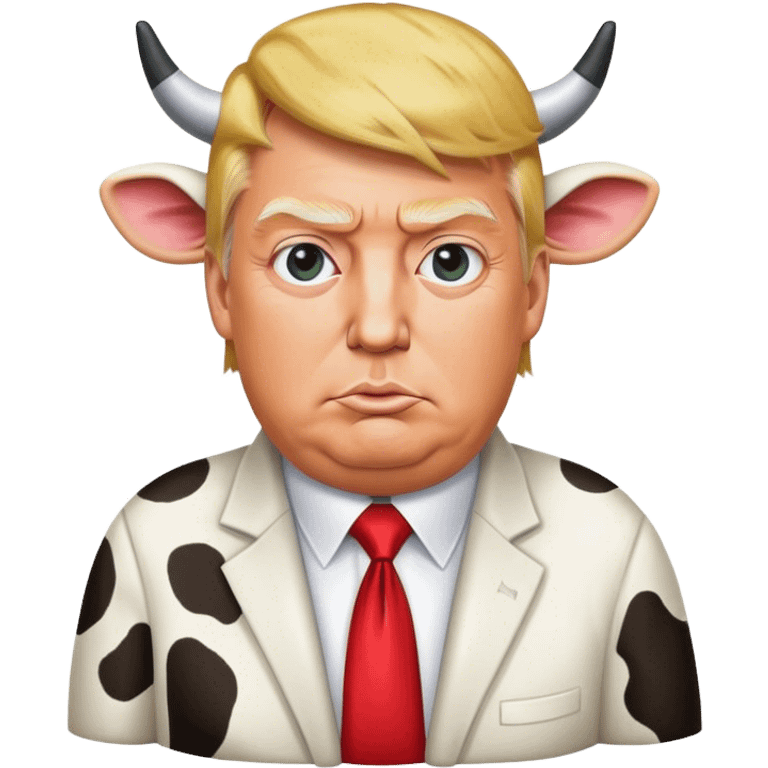 Donald trump with a cow body  emoji