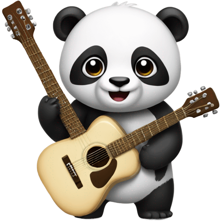 Panda with a guitar emoji