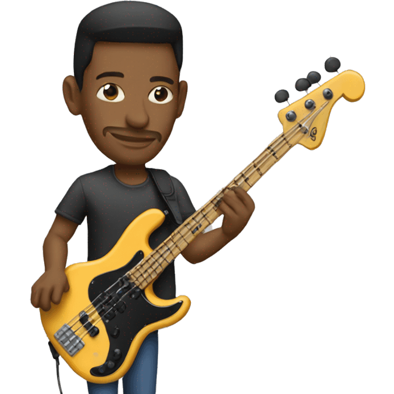 Marcus Miller playing bass guitar  emoji