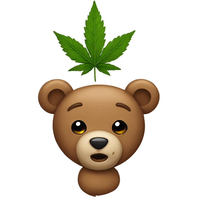 Teddy bear weed emoji