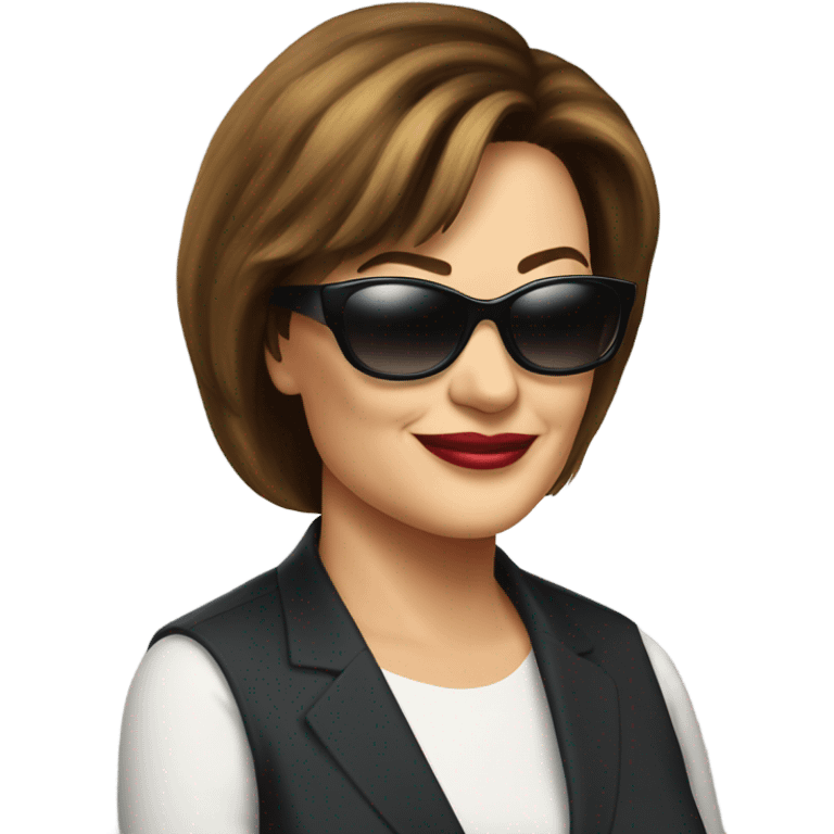 Amy Klobuchar wearing sunglasses emoji