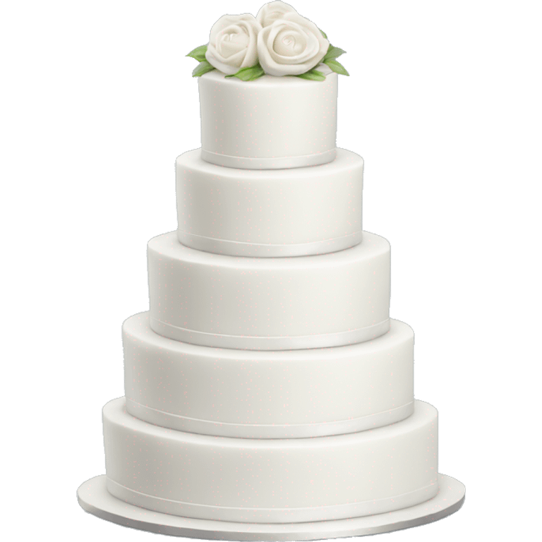 3 tier white wedding cake  emoji