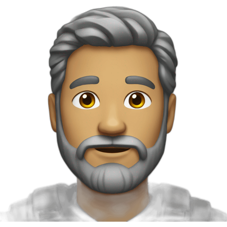 Bold man with beard emoji