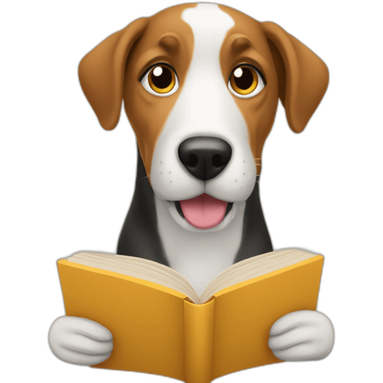 dog-reading emoji