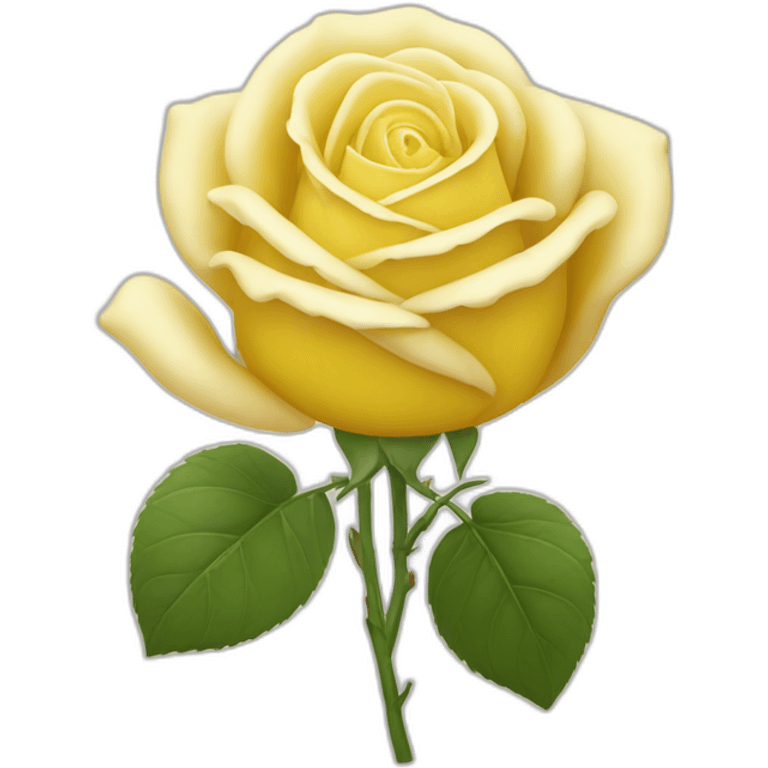 Fleur rose jaune blanche emoji