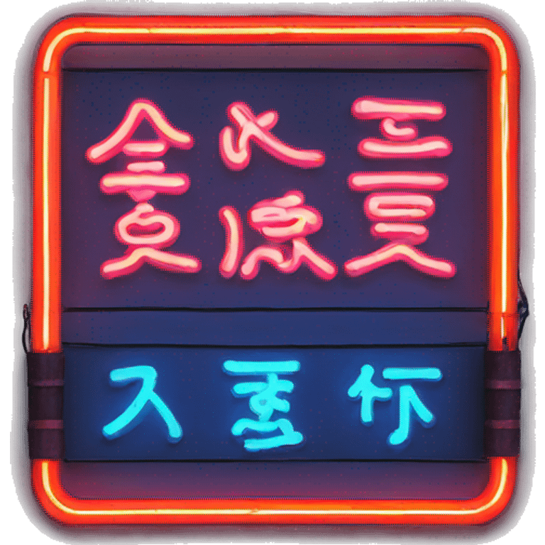 Tokyo neon sign  emoji