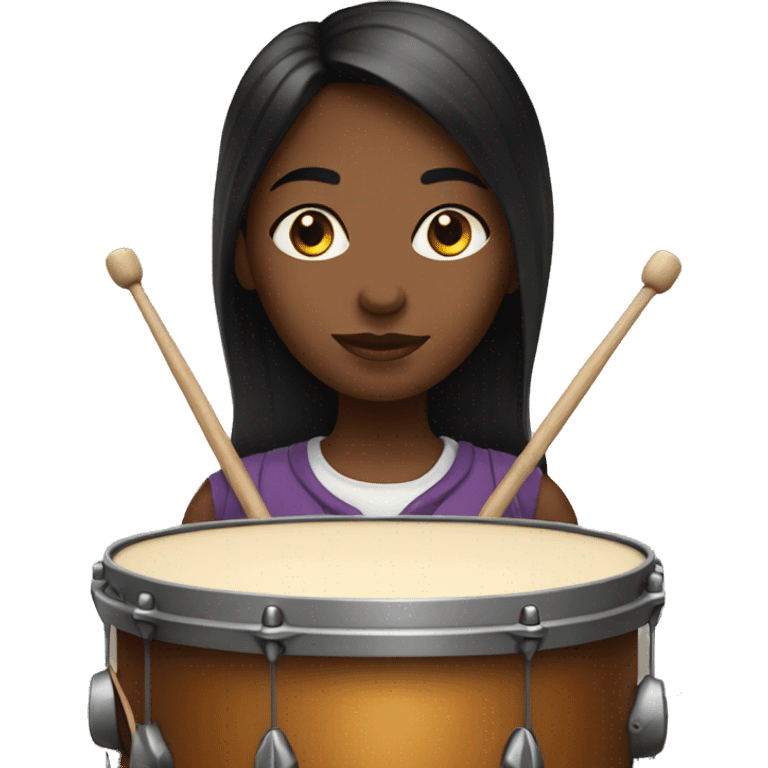 Girl with a drum emoji