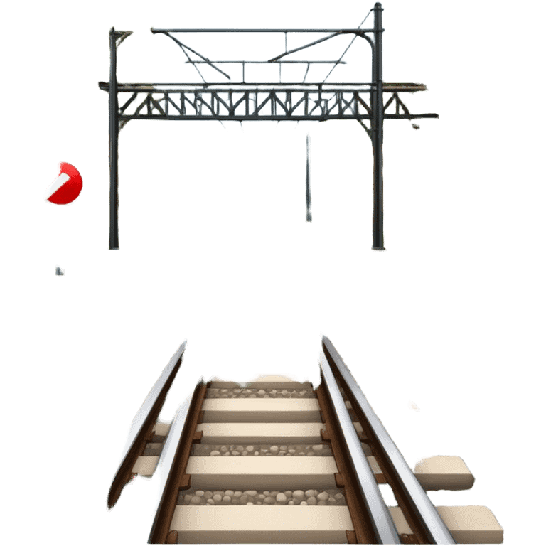 Railroad leading to a station emoji