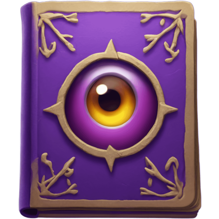 spell book that's purple with eye in the middle emoji