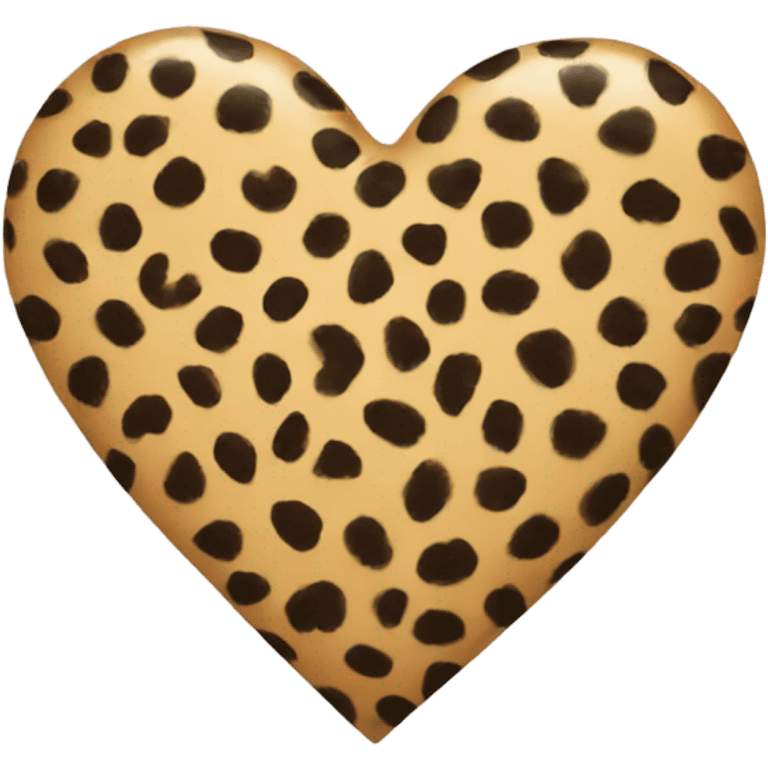 cheetah print heart  emoji