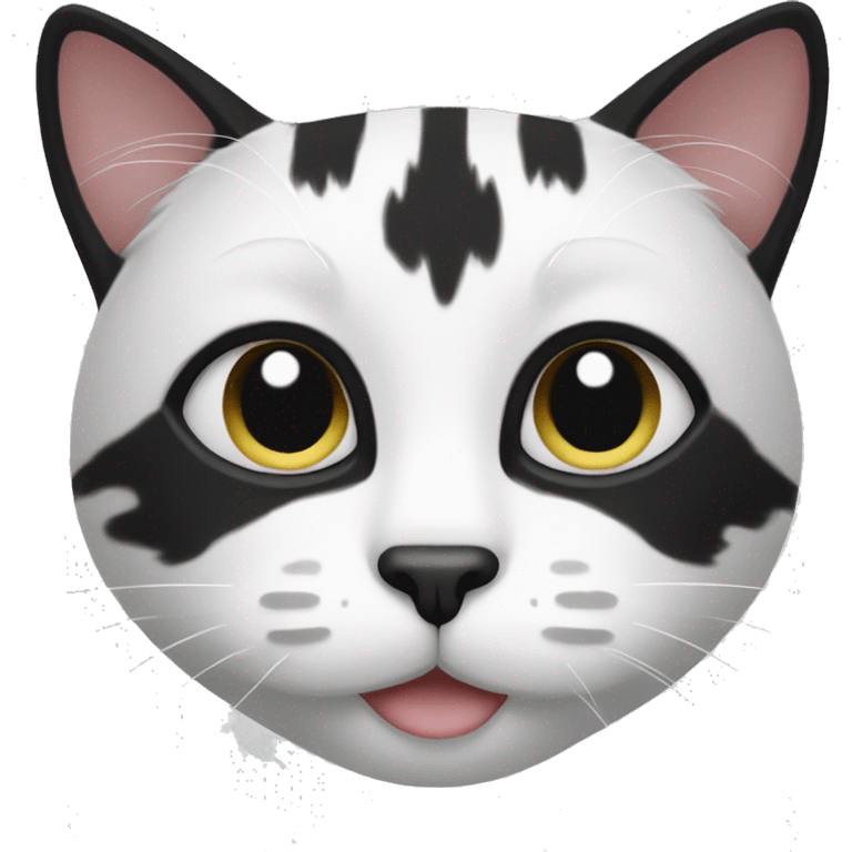 Black and white cat emoji