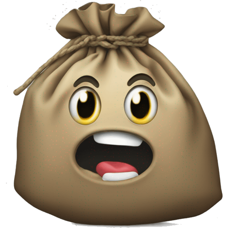 A nasty trashbag with a “Qori” name tag emoji