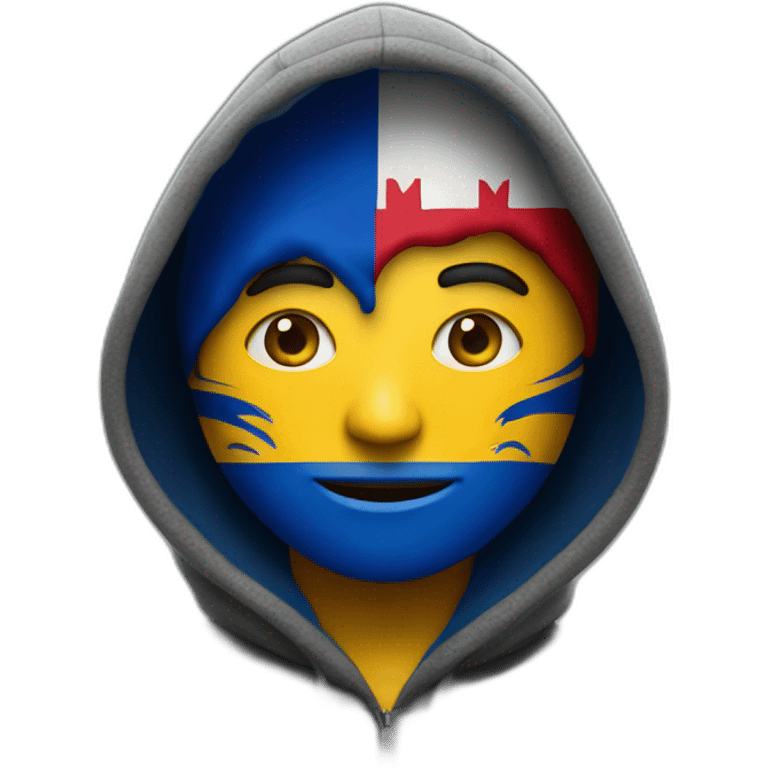 man in hoodie with moldova flag smoke emoji