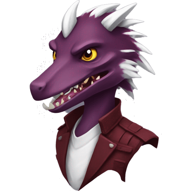 Maroon Edgy Sergal-raptor emoji