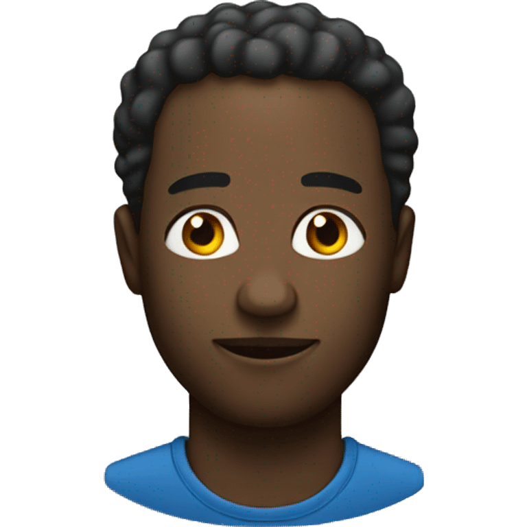 black man on a dingy emoji