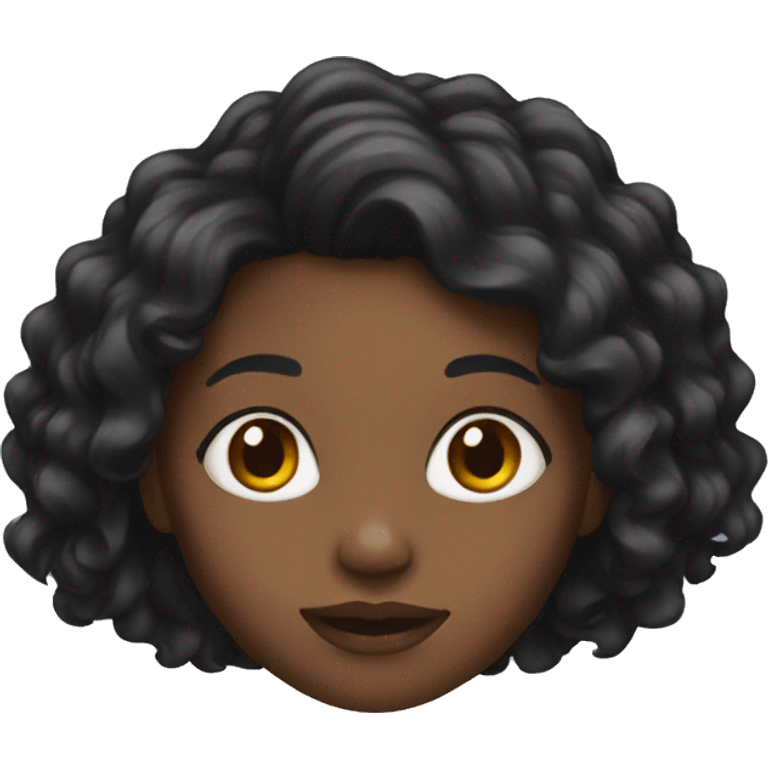 Black girl with long hair  emoji