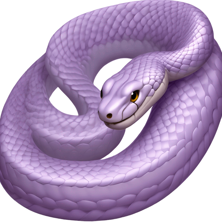 Light purple snake realistic emoji