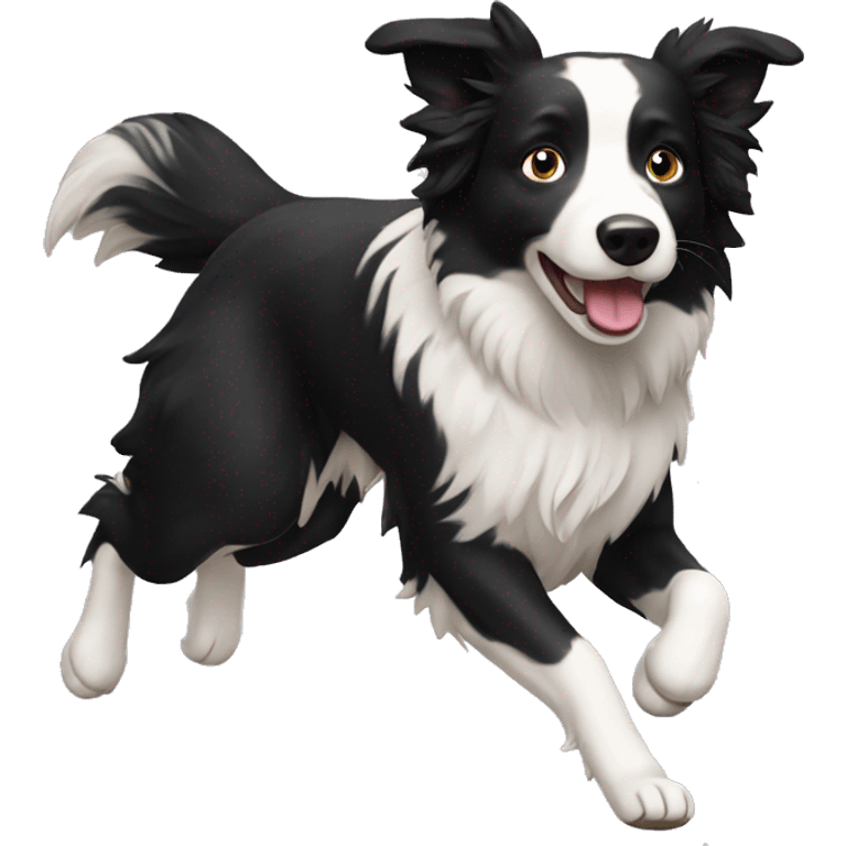 Running Border Collie emoji