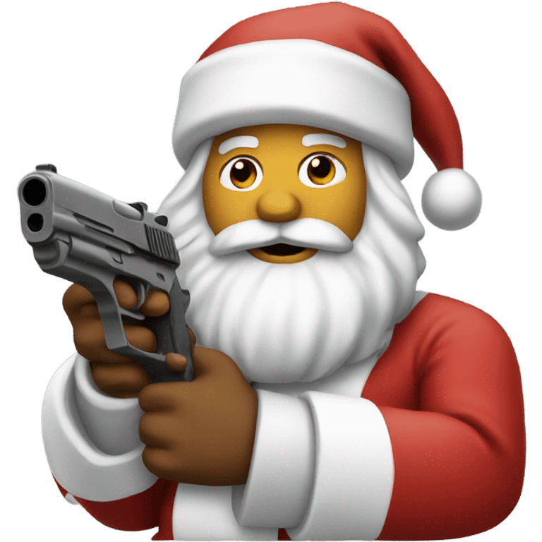 Santa en gun emoji