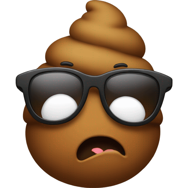 Poop with sunglasses emoji