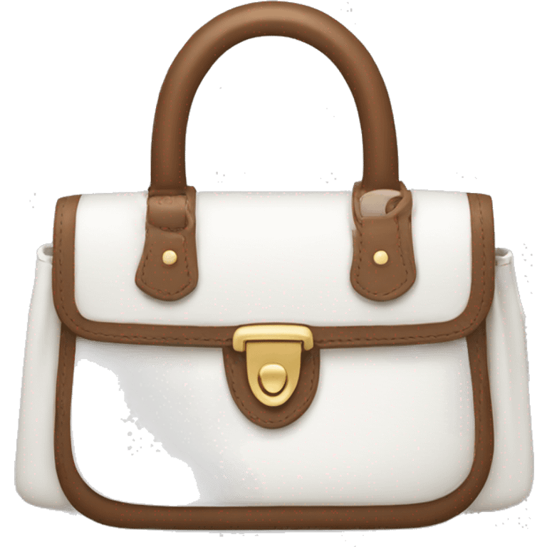 Cute white and brown purse emoji