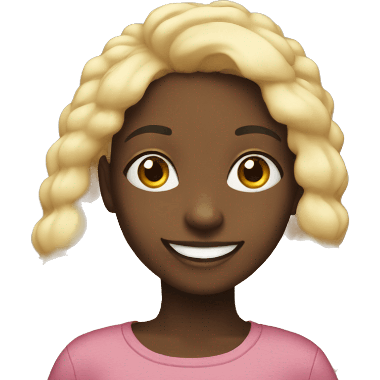 Black girl smiling emoji