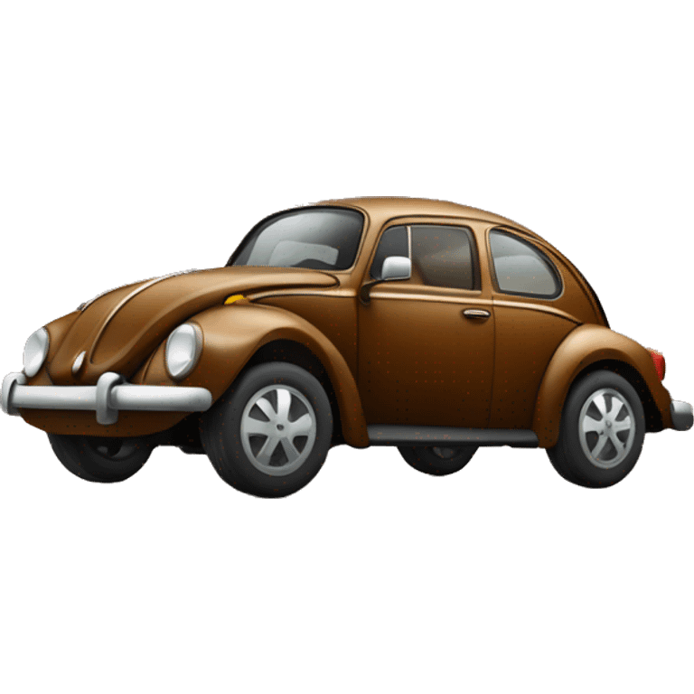 Brown Volkswagen Beetle emoji