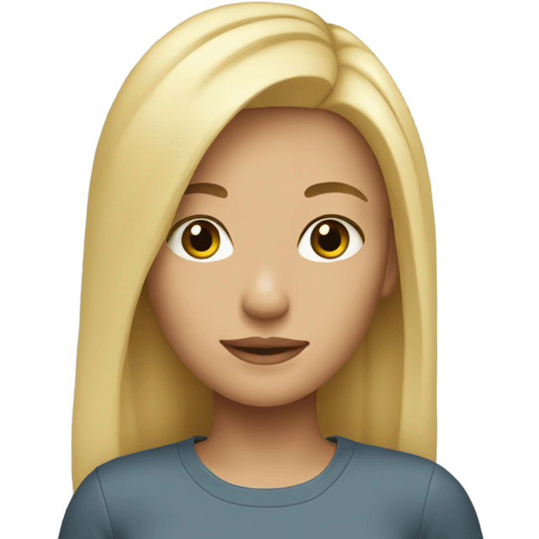 A blonde haired girl emoji