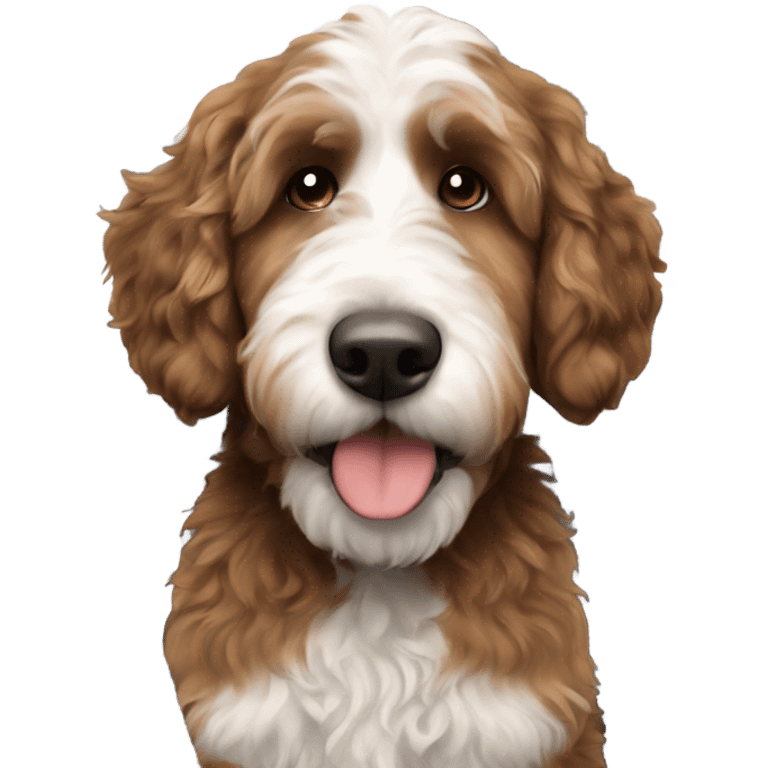 Bernedoodle in airplane emoji