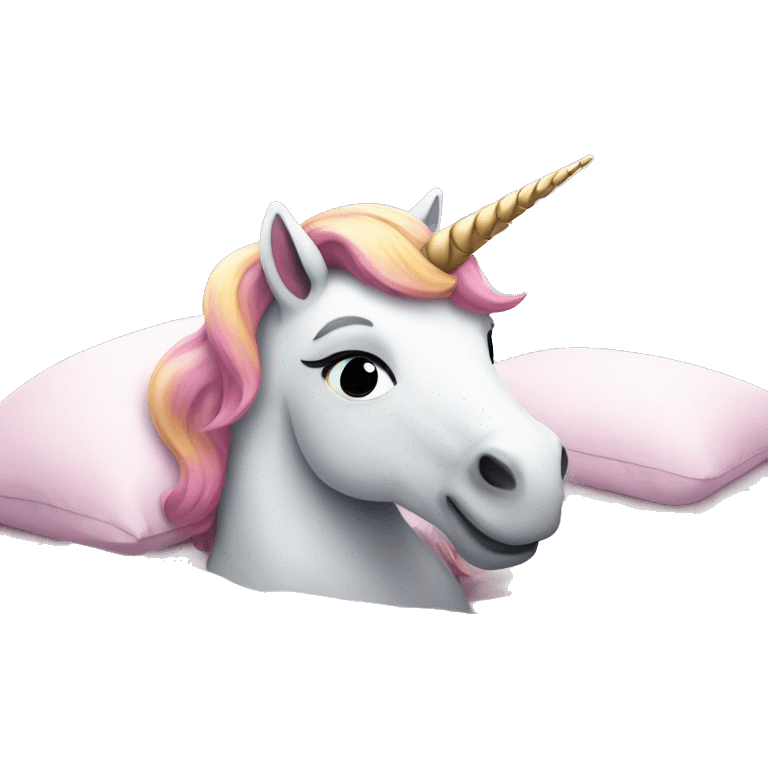 Unicorn in bed emoji