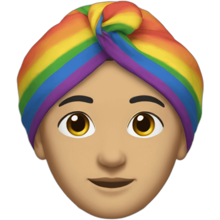 LGBTQ Al Qaeda Peace rainbow turban emoji