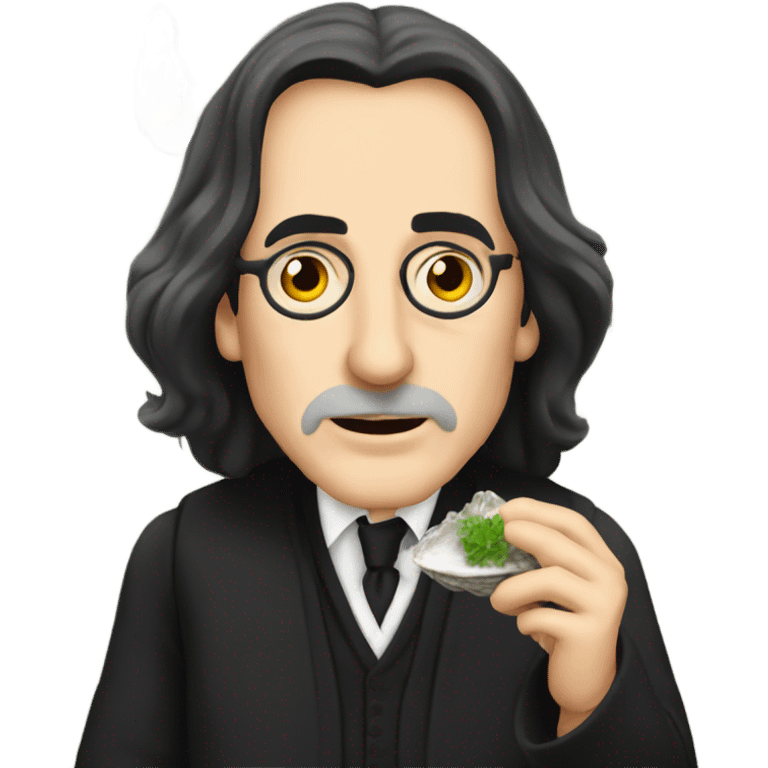 Professor snape eating raw oysters emoji