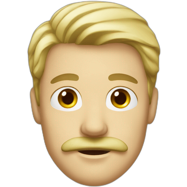 German blond guy moustache emoji