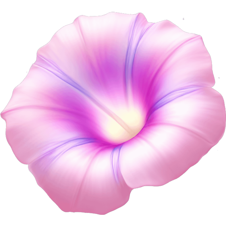 Morning Glory "A pastel pink morning glory with softly glowing trumpet-shaped petals, surrounded by a faint sparkle and a dreamy light effect." emoji