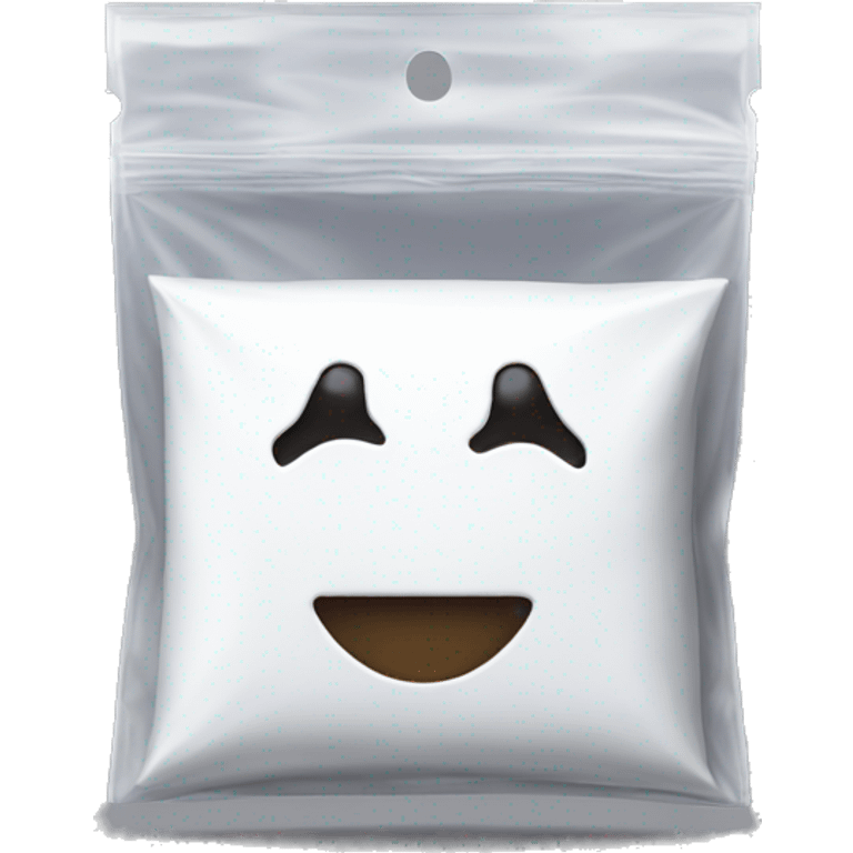 white sugar inside of small ziplock bag emoji