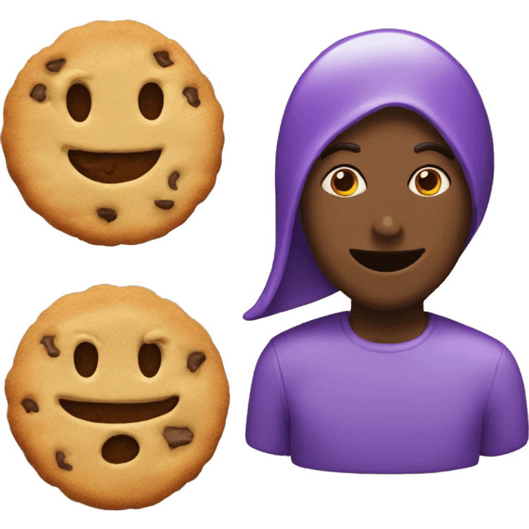 Cookie and eggplant  emoji