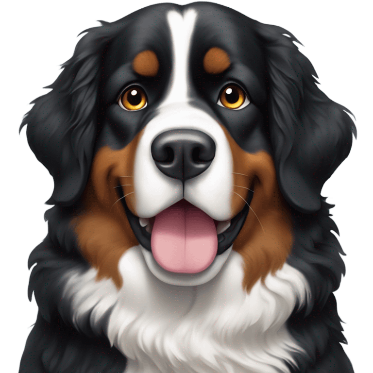 Bernese mountain dog with mittens on emoji