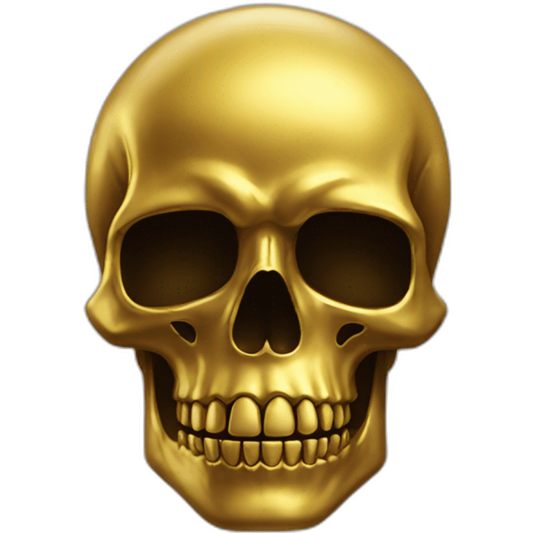 Golden skull emoji