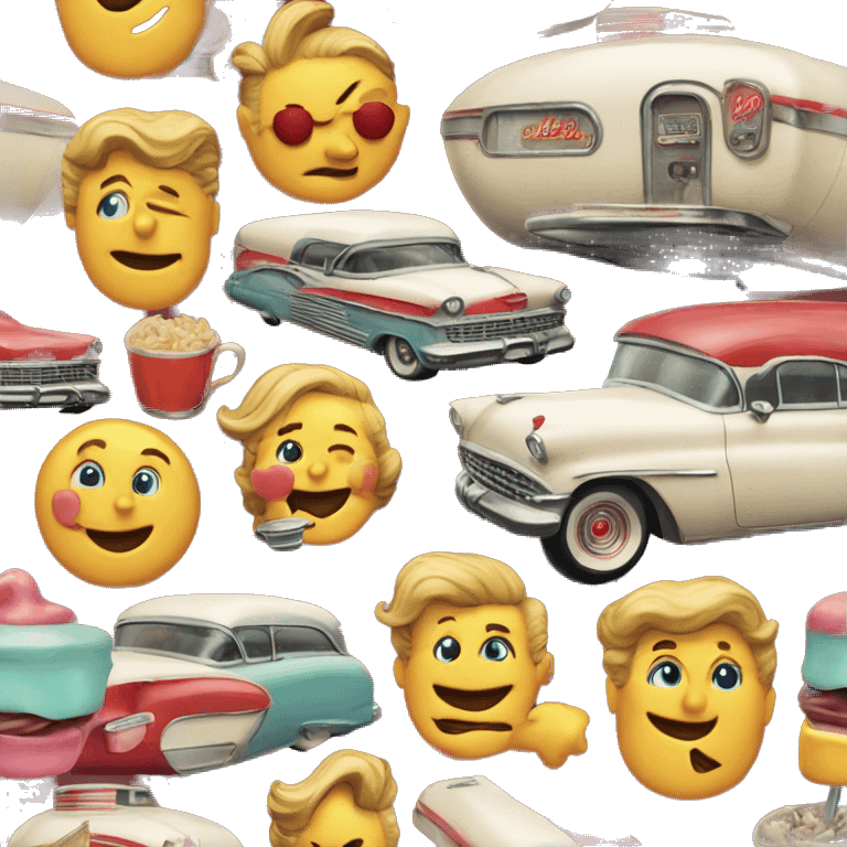 50's diner sign vintage emoji