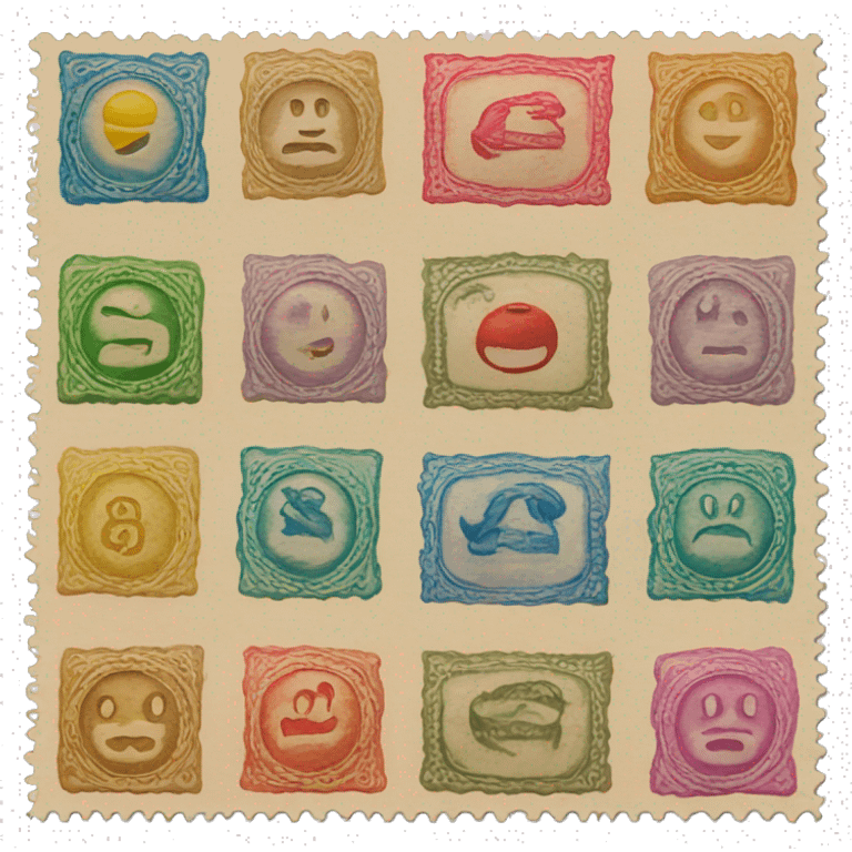 A singular Stamp is a small piece of paper or adhesive material used as evidence of payment for postage, often decorative emoji