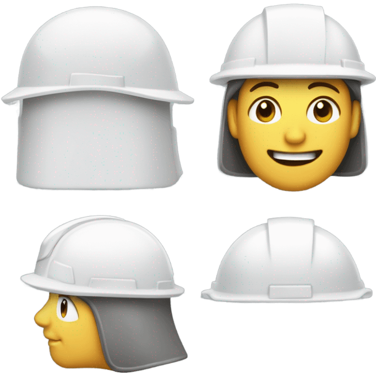 Casco de ingeniera blanco emoji