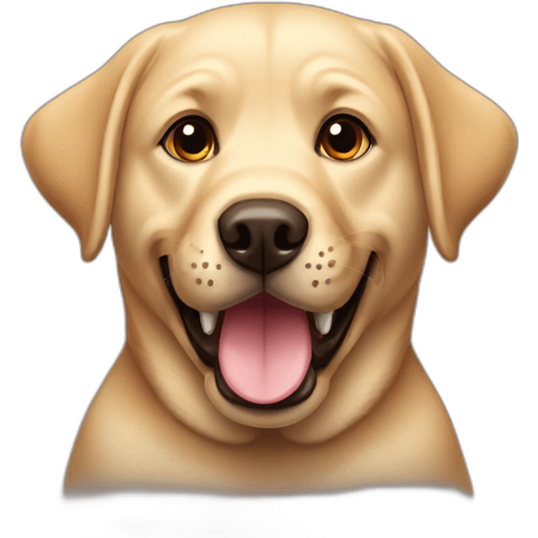 labrador chubby dog playful emoji