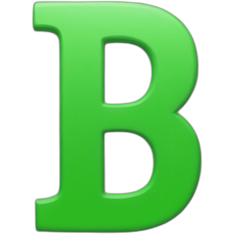 B LETTER green emoji