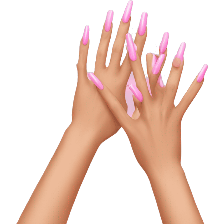 Pink long nails emoji