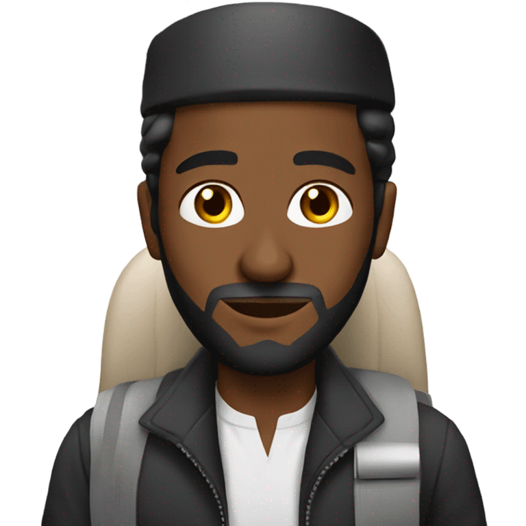 Black arab on a plane emoji